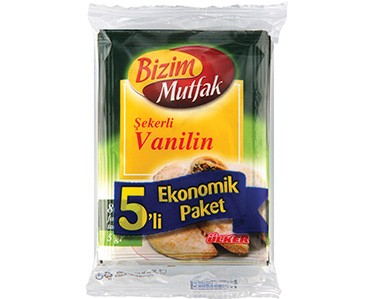 ÜLKER BİZİM ŞEKERLİ VANİLİN 5 Lİ EKONOMİK PAKET 
