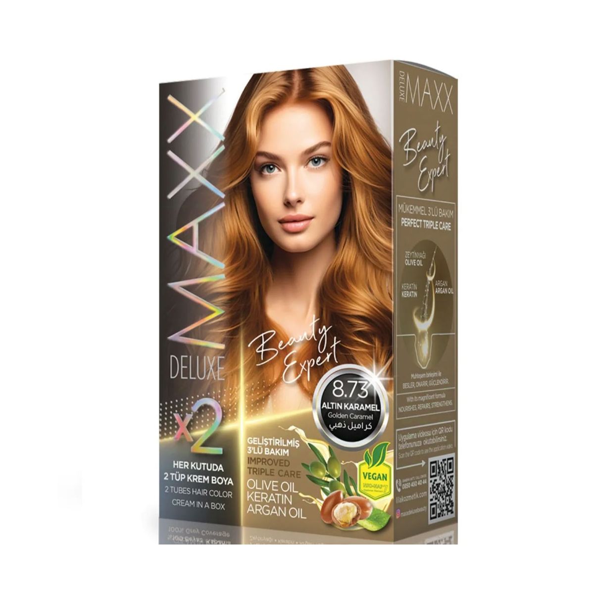 MAXX DELUXE 8.73 ALTIN KARAMEL SAÇ BOYASI