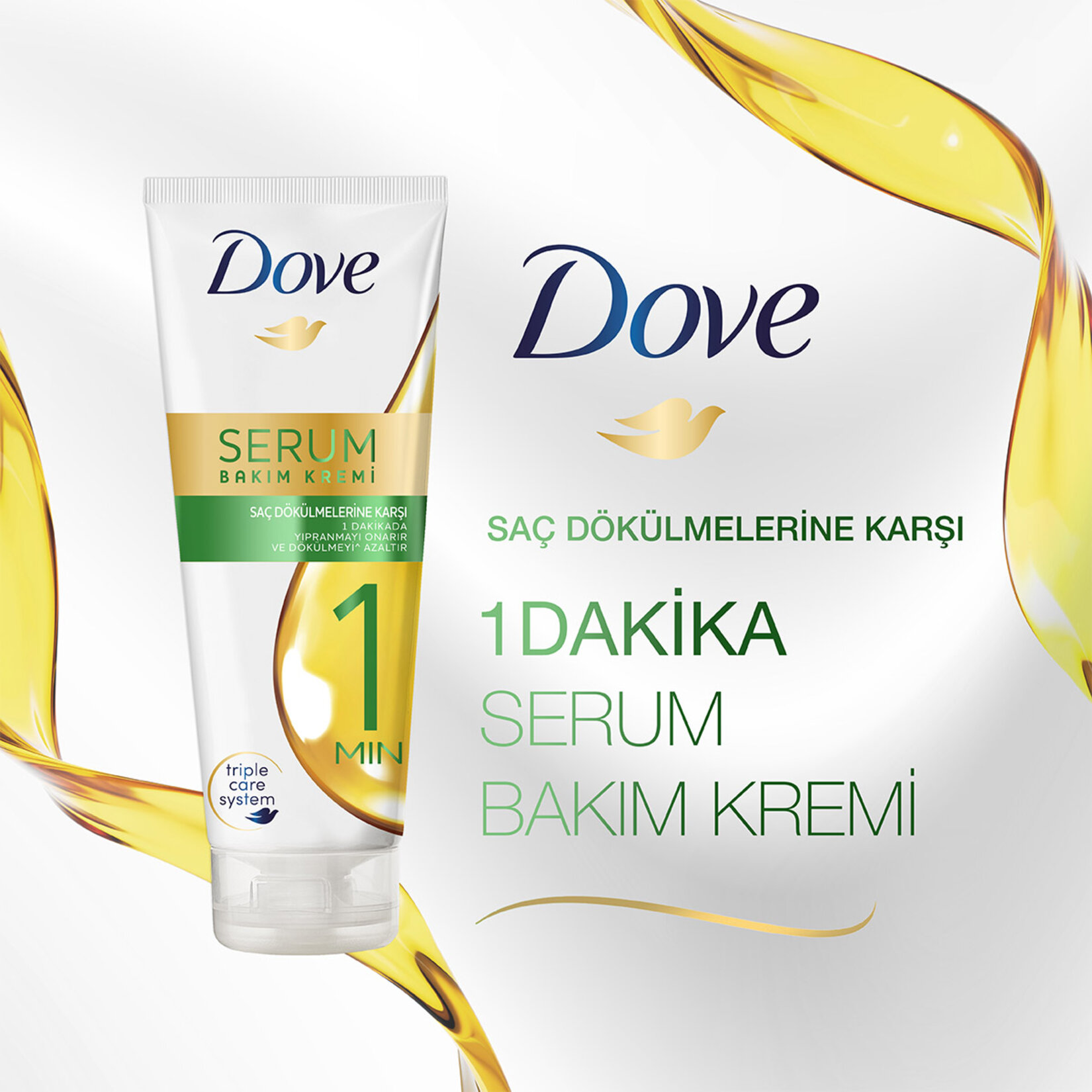 DOVE SAÇ DÖKÜLMELERİNE KARŞI SERUM BAKIM KREMİ 1 MIN 170 ML