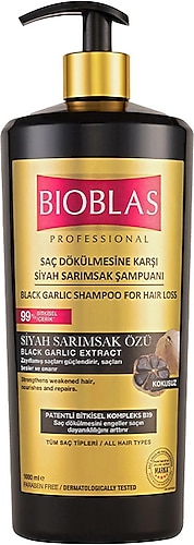 BIOBLAS SAÇ DÖKÜLMELERİNE KARŞI SİYAH SARIMSAK ŞAMPUANI 1000 ML