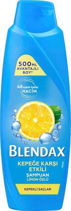 BLENDAX LİMON ÖZLÜ KEPEĞE KARŞI ŞAMPUAN 500 ML