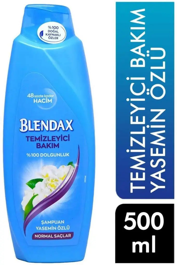 BLENDAX TEMİZLEYİCİ BAKIM ŞAMPUANI YASEMİN ÖZLÜ 500 ML