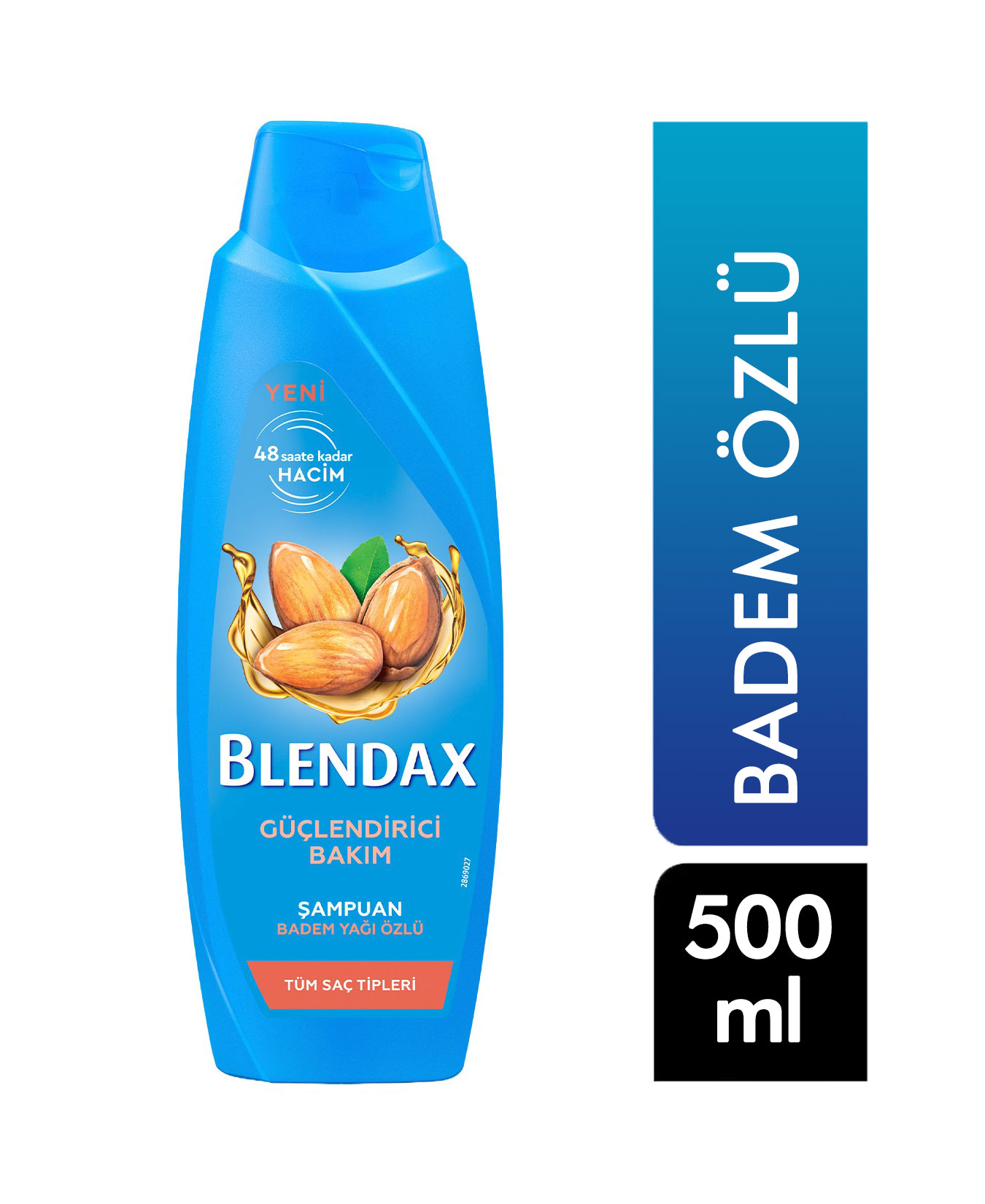BLENDAX YOĞUN NEMLENDİRME BADEM YAĞI ÖZLÜ  ŞAMPUAN 500 ML 