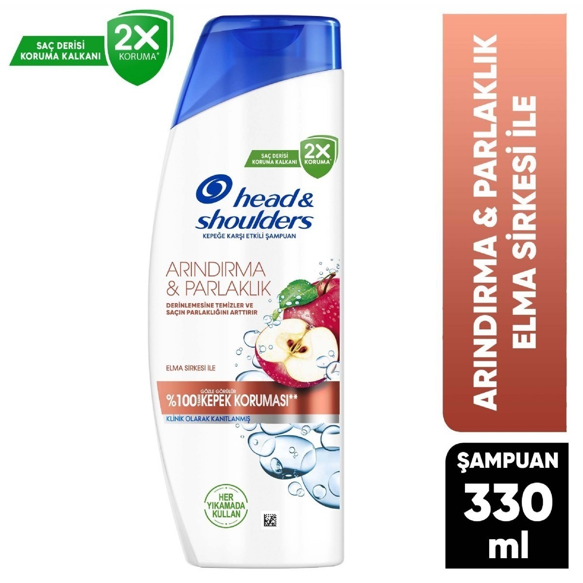HEAD & SHOULDERS ELMA SİRKESİ İLE ARINDIRMA & PARLAKLIK ŞAMPUAN 330 ML