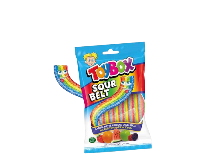 TOYBOX SOURBELT MEYVE AROMALI EKŞİ ŞEKER 70 GR