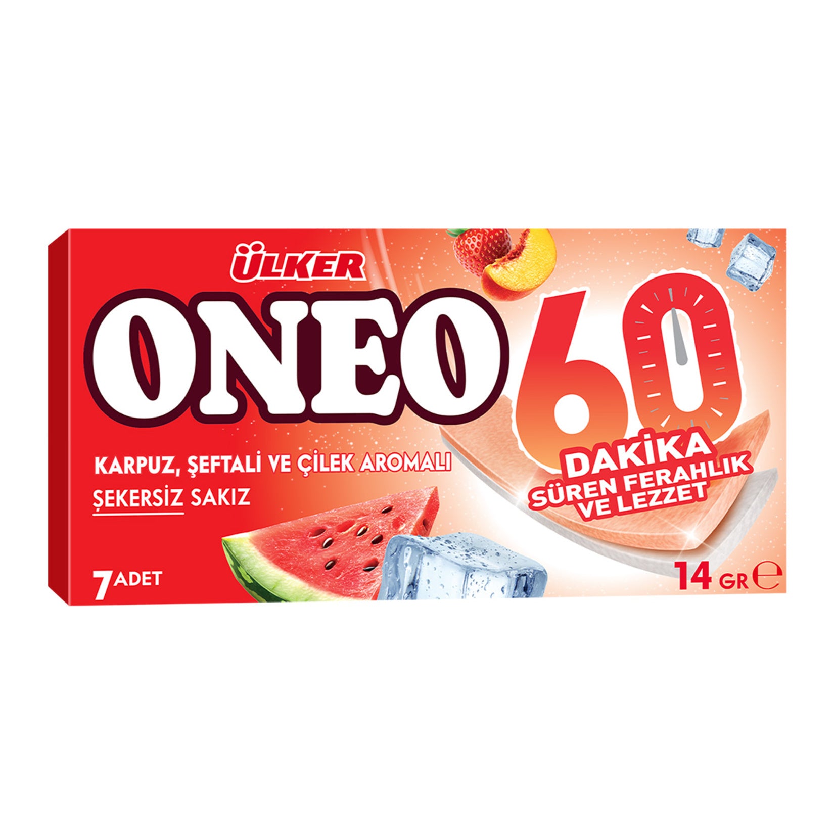 ÜLKER ONEO SLIMS 60 DK MEYVE AROMALI SAKIZ 27 GR