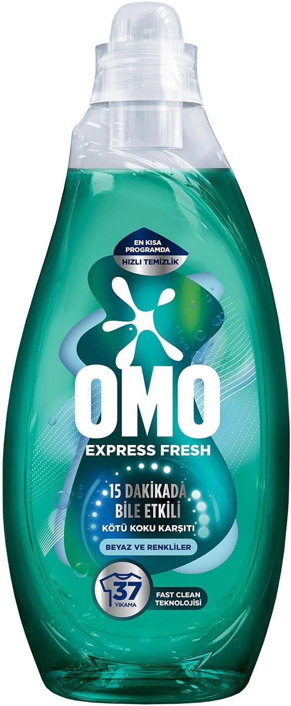 OMO EXPRESS FRESH  BEYAZ VE RENKLİLER İÇİN SIVI DETERJAN 1480ML