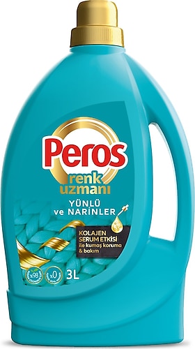 PEROS RENK UZMANI YÜNLÜ VE NARİNLER  SIVI DETERJAN 3 LT
