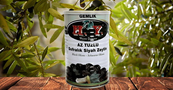 HASAN YILDIRIM GEMLİK KÖY SELESİ AZ TUZLU SİYAH ZEYTİN 700 GR