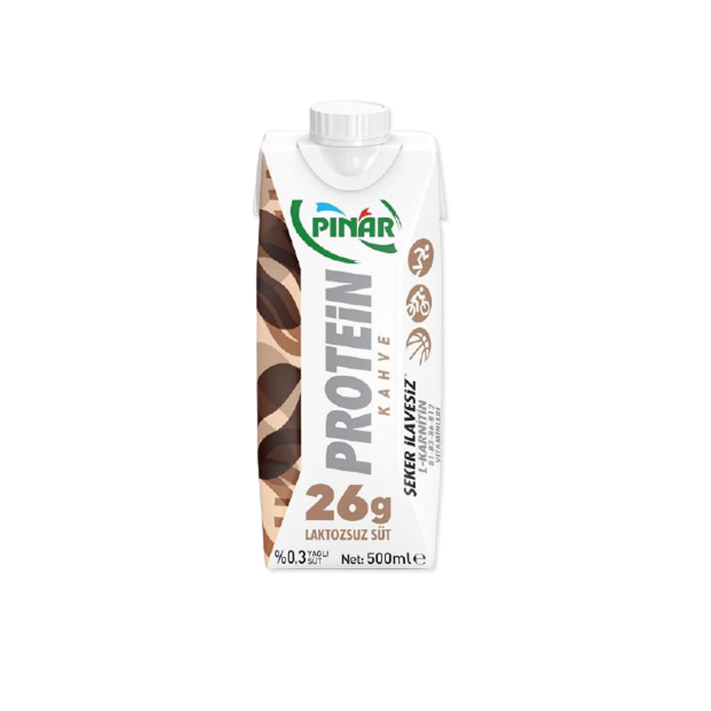 PINAR PROTEIN KAHVE ŞEKER İLAVESİZ LAKTOZSUZ  500 ML