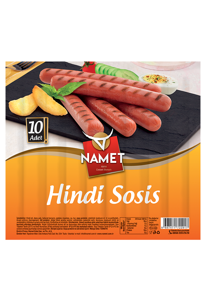 NAMET HİNDİ SOSİS 210 GR