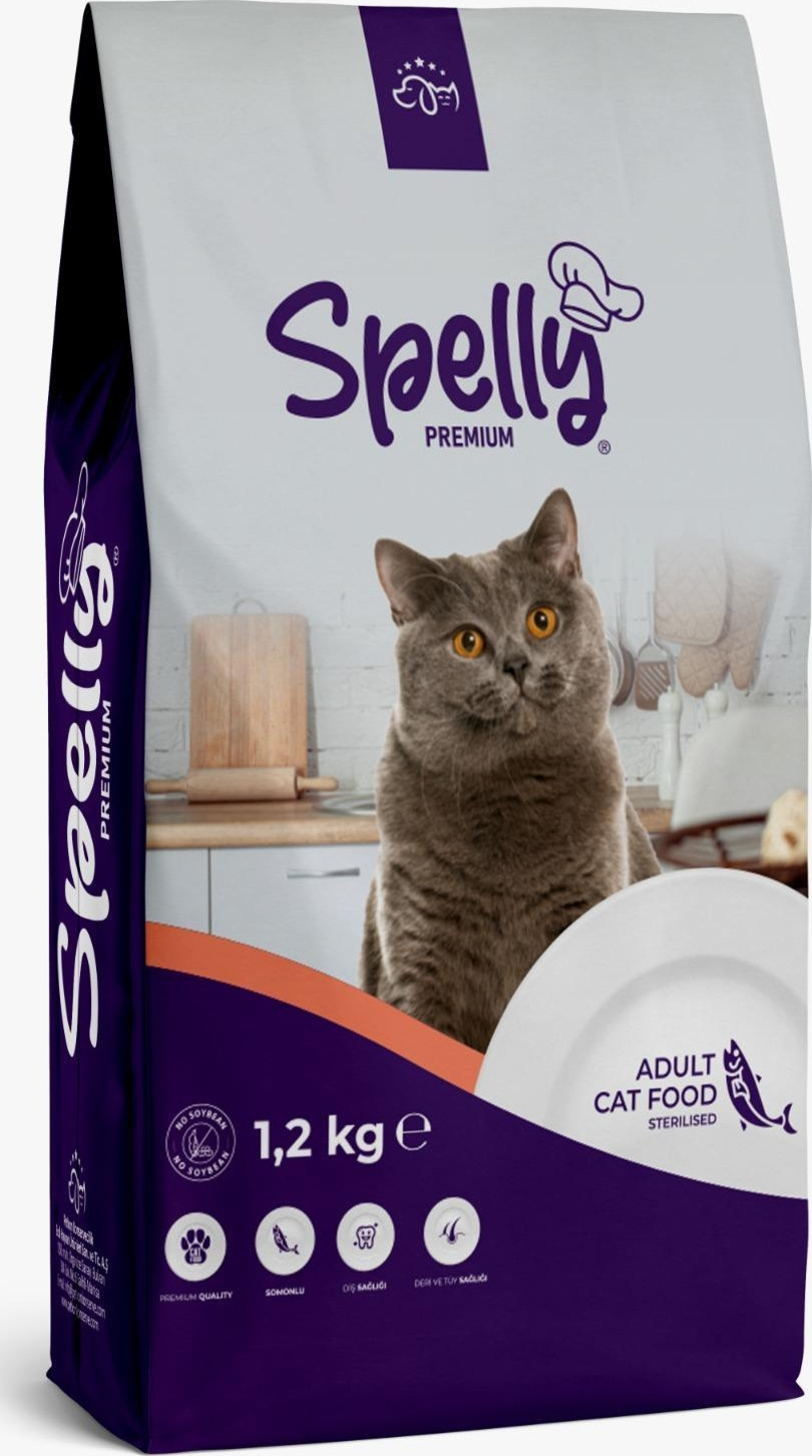 SPELLY BALIKLI KEDİ MAMASI 1.2 KG