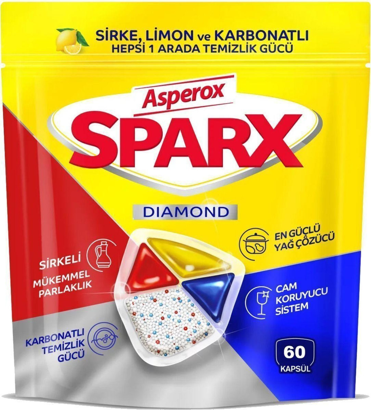 ASPEROX SPARX DIAMOND BULAŞIK KAPSÜLÜ 60 ADET