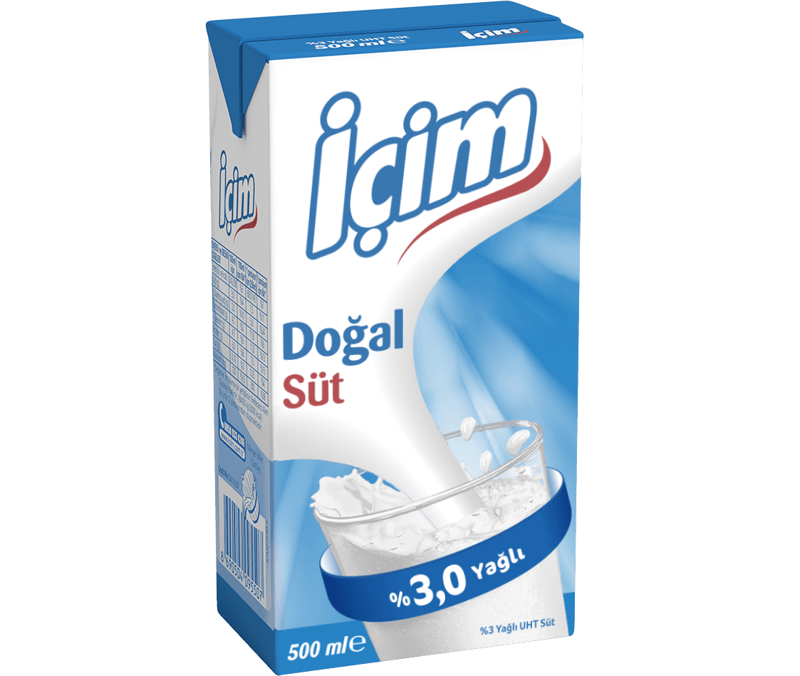 İÇİM DOĞAL SÜT %3,0 YAĞLI 500 ML