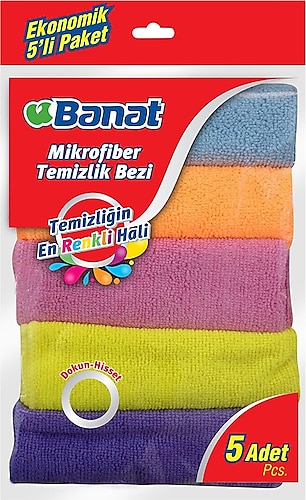 BANAT BELLA MİKROFİBER TEMİZLİK SETİ 5Lİ PAKET
