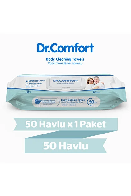 DR.COMFORT VÜCUT TEMİZLEME HAVLUSU 50 Lİ