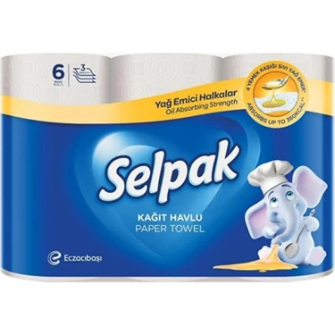 SELPAK EXTRA HAVLU YAĞ EMİCİ 6 LI