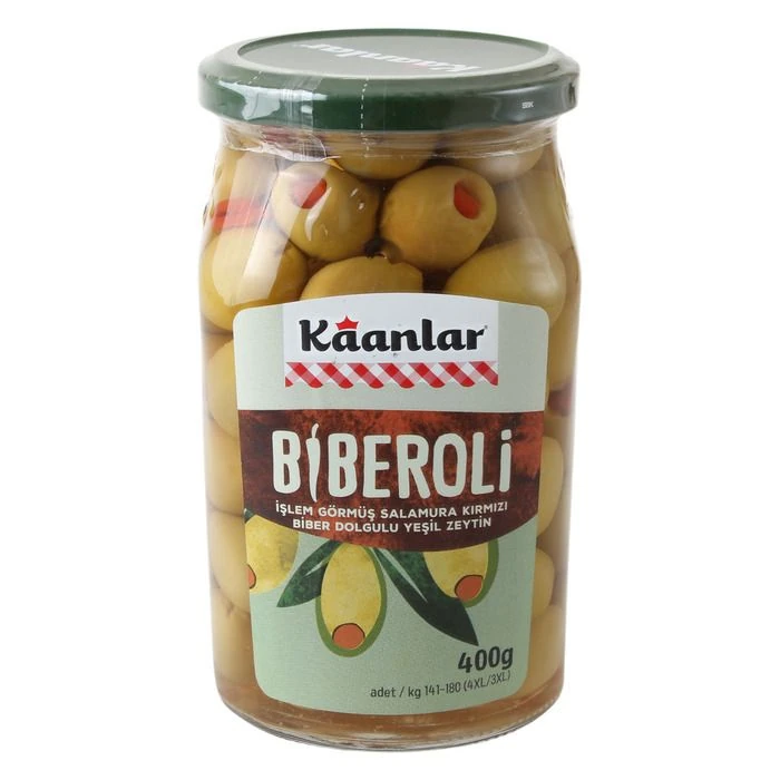 KAANLAR BİBEROLİ YEŞİL ZEYTİN 400 GR