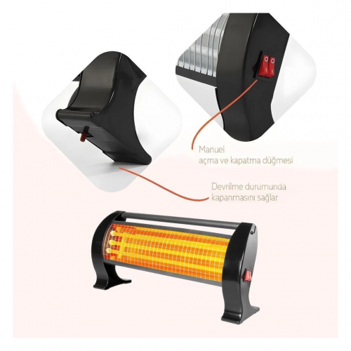 AKEL MİNİ QUARTZ ELEKTRİKLİ SOBA 1200W AS1012