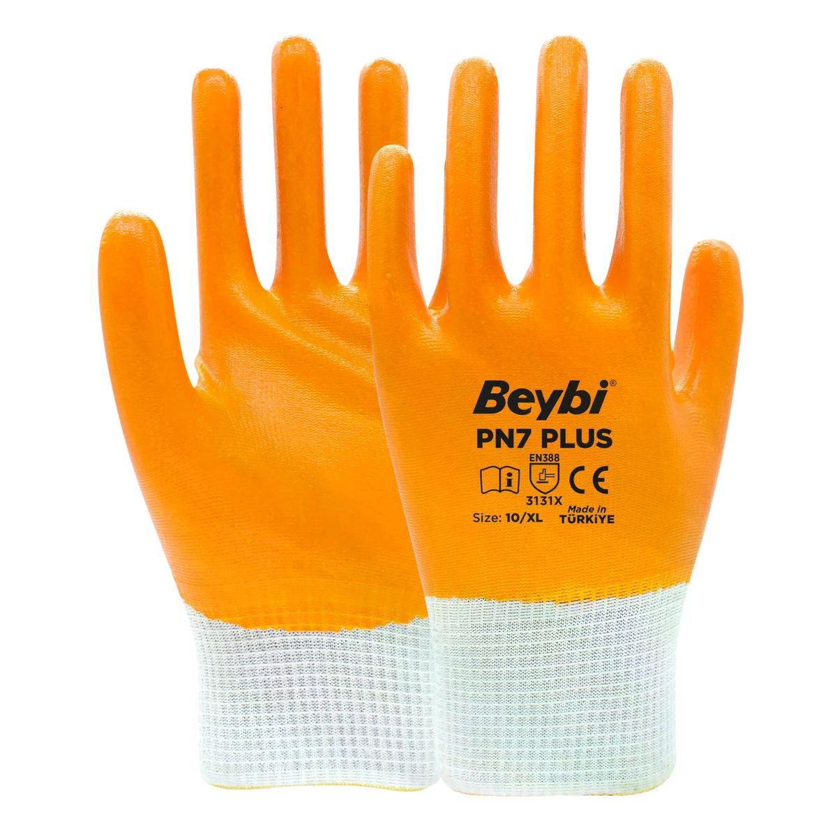 BEYBİ PN7 NİTRİL KAPLI POLYESTER ELDİVEN 10 XL