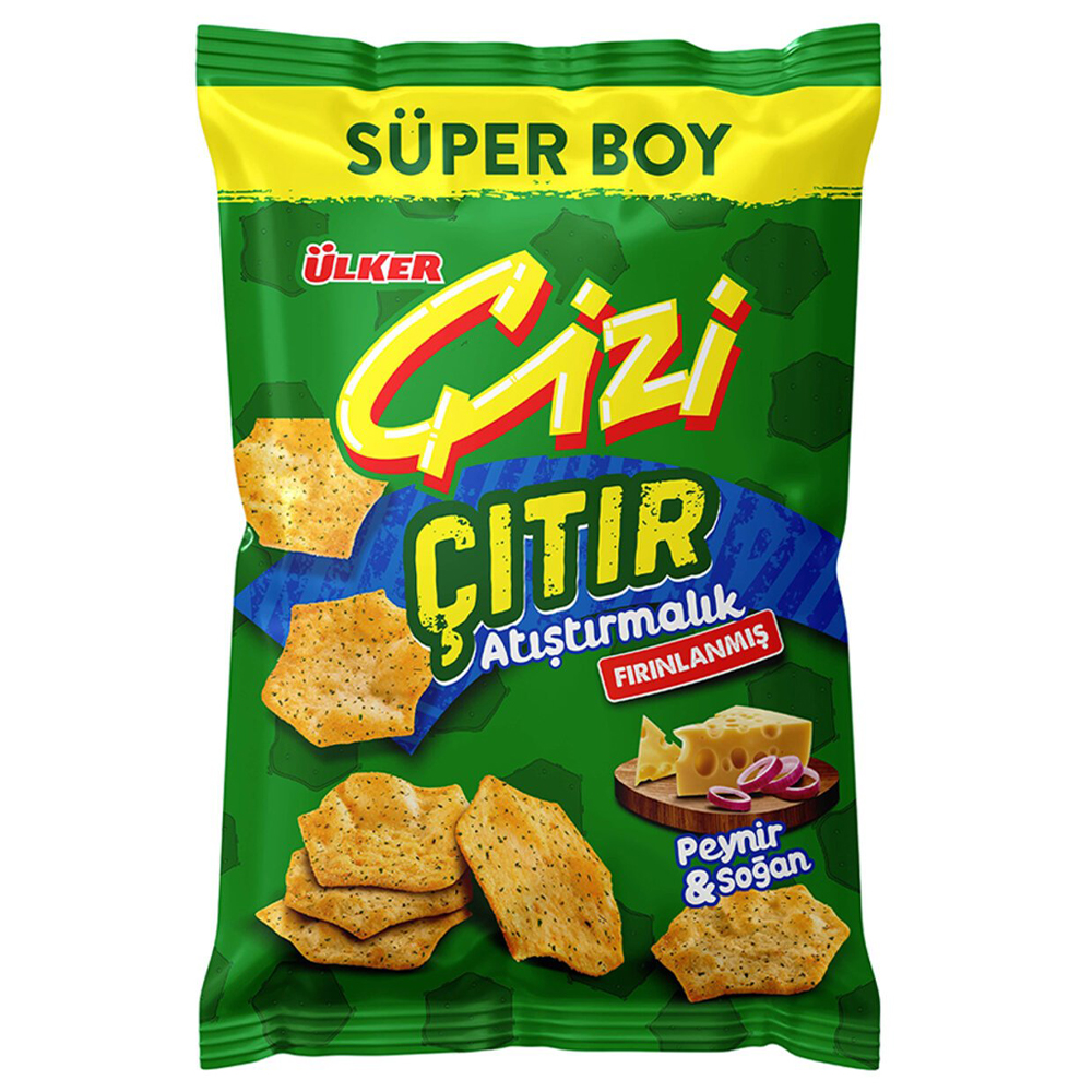 ÜLKER ÇİZİ ÇITIR ATIŞTIRMALIK PEYNİRLİ & SOĞANLI SÜPER BOY  