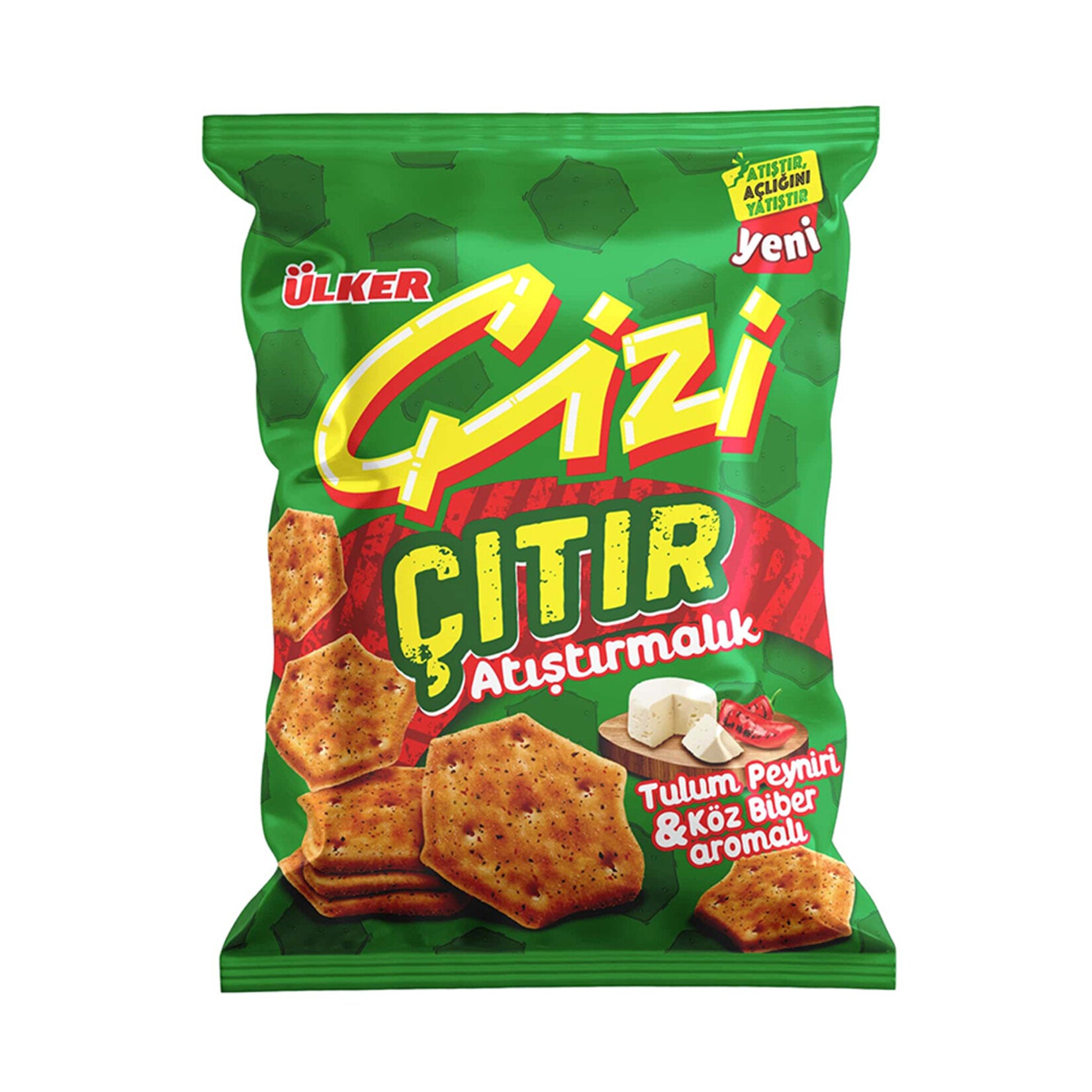 ÜLKER ÇİZİ ÇITIR TULUM PEYNİR & KÖZLENMİŞ BİBER 120 GR