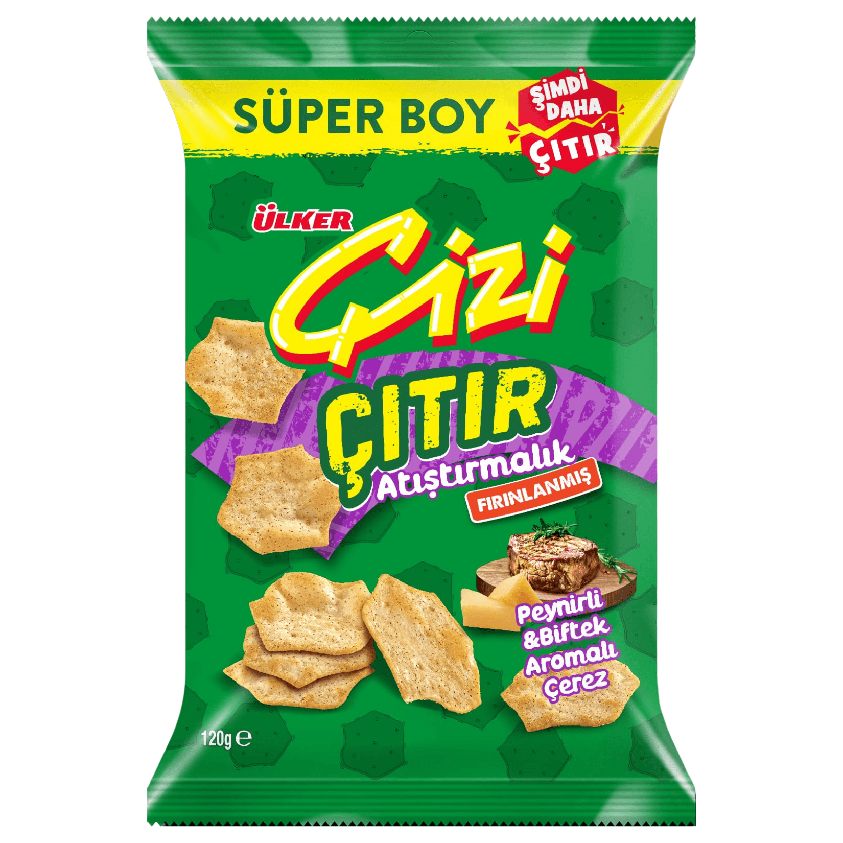 ÜLKER ÇİZİ PEYNİRLİ & BİFTEK AROMALI ÇEREZ SÜPER BOY