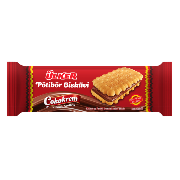 ÜLKER ÇOKOKREM KREMALI PÖTİBÖR BİSKÜVİ 229 GR 