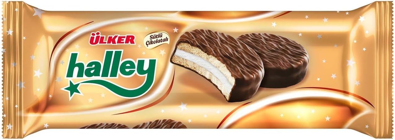 ÜLKER HALLEY SÜTLÜ ÇİKOLATALI BİSKÜVİ  88  GR