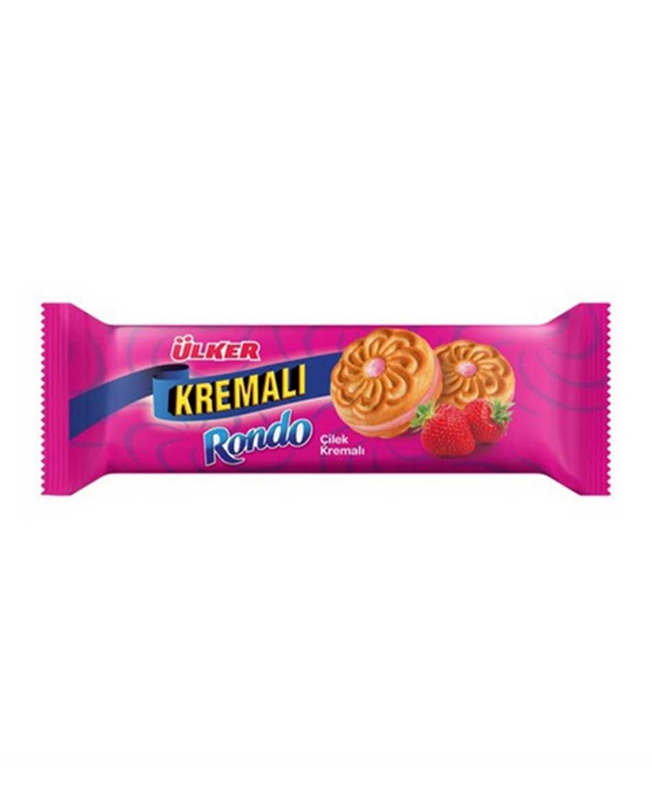 ÜLKER KREMALI RONDO ÇİLEKLİ BİSKÜVİ 61 GR