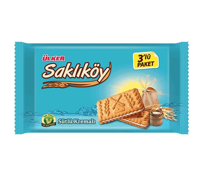 ÜLKER SAKLIKÖY SÜTLÜ KREMALI BİSKÜVİ 264G