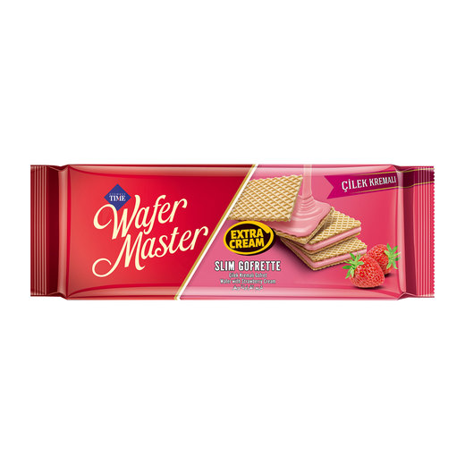 WAFER MASTER EXTRA CREAM ÇİLEK KREMALI BİSKÜVİ 128 GR