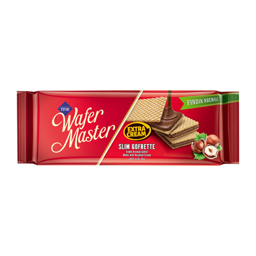 WAFER MASTER EXTRA CREAM FINDIK AROMALI BİSKÜVİ 128 GR