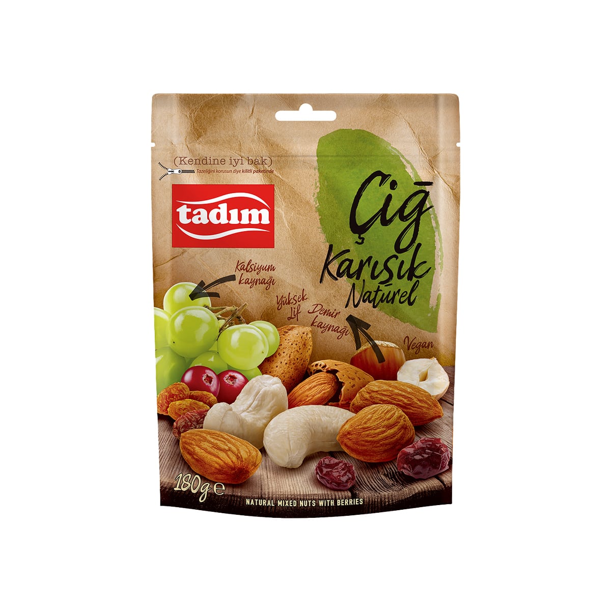 TADIM ÇİĞ KARIŞIK NATURAL 90 GR