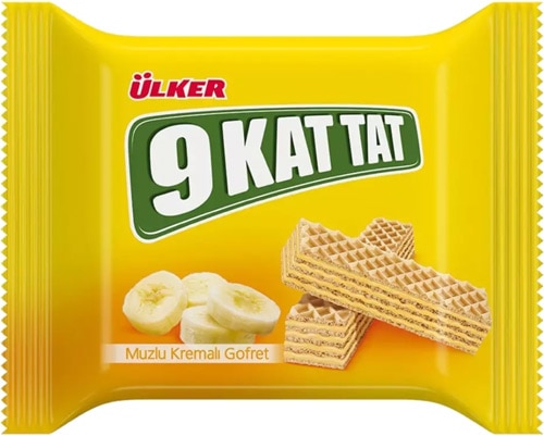 ÜLKER 9 KAT TAT MUZLU GOFRET 39G