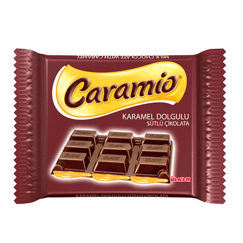 ÜLKER CARAMIO KARAMELLİ KARE ÇİKOLATA 55G