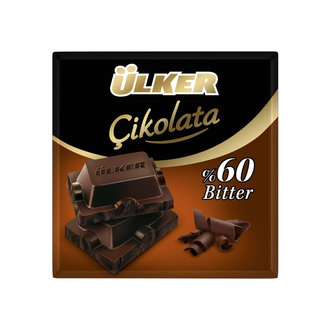 ÜLKER  ÇİKOLATA BİTTER %60 KARE 60 GR