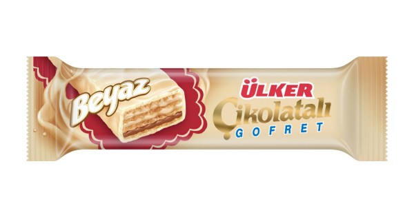 ÜLKER  ÇİKOLATALI GOFRET BEYAZ 35G