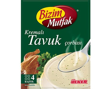 ÜLKER BİZİM MUTFAK KREMALI  TAVUK ÇORBASI 58 GR
