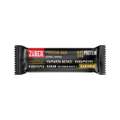 ZÜBER PROTEİN BAR GLUTENSİZ  KAKAOLU 40GR 