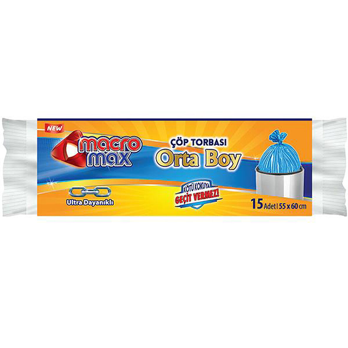 MACROMAX EKSTRA GÜÇLÜ ÇÖP TORBASI ORTA BOY 15 Lİ 