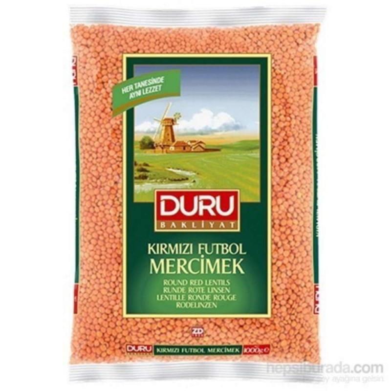 DURU KIRMIZI FUTBOL MERCİMEK 1 KG