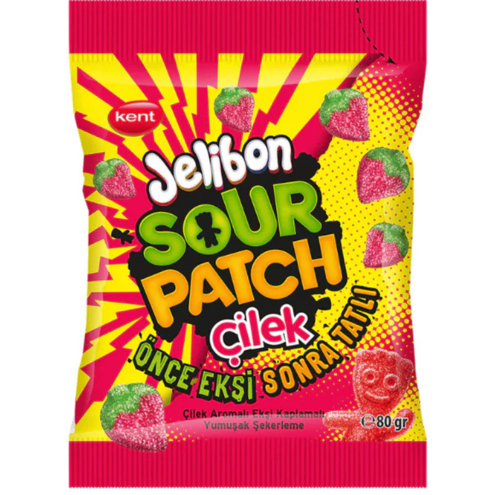 KENT JELİBON SOUR PATCH ÇİLEK 80 GR