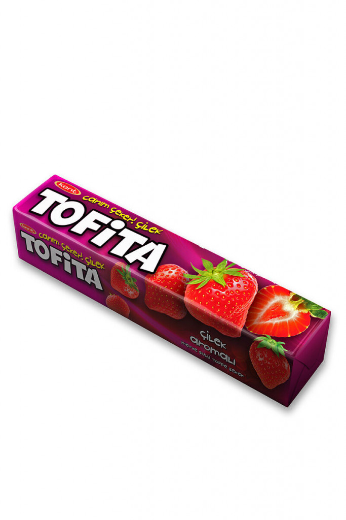 KENT TOFİTA ÇİLEK AROMALI TOFFE ŞEKER 47 G