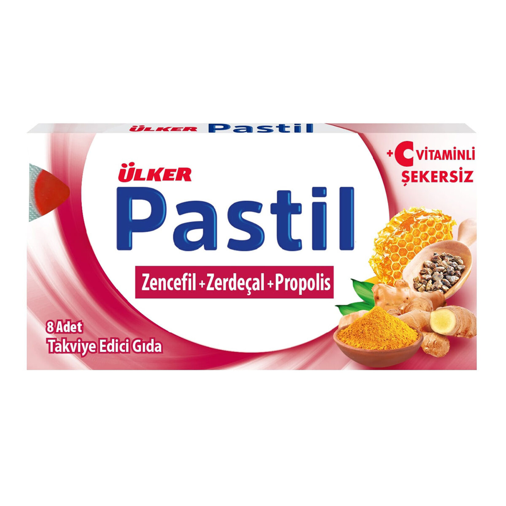 ÜLKER PASTİL ZENCEFİL+ZERDEÇAL+PROPOLİS 8 ADET