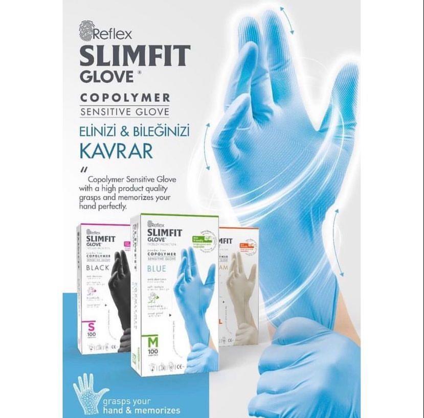 SLIMFIT GLOVE  PUDRASIZ CREAM  M 100 ADET