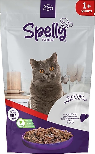 SPELLY TAVUKLU KEDİ MAMASI JÖLELİ 85 GR