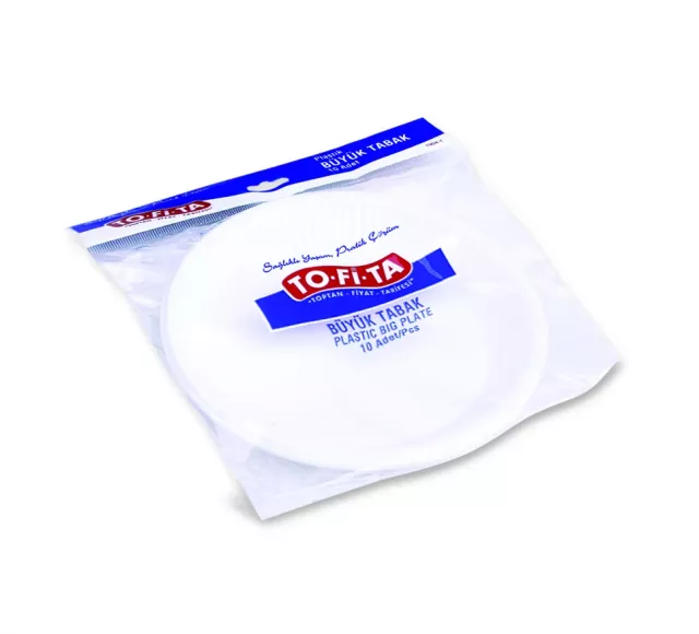 TOFİTA PLASTİK TABAK BÜYÜK 10'LU